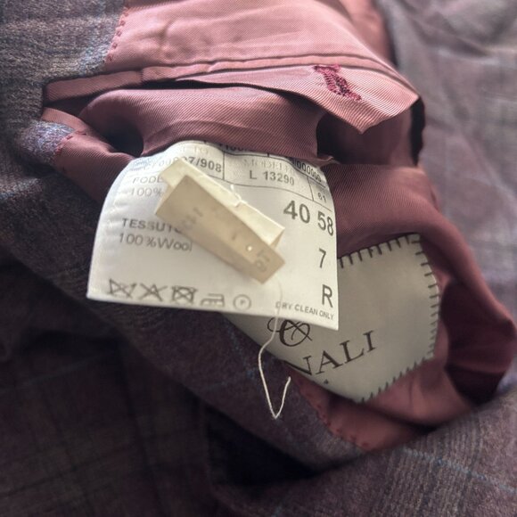 $1695 Canali 1934 Italy Purple Flannel Wool Blazer Jacket Sport Coat 48R CURRENT - Picture 9 of 10